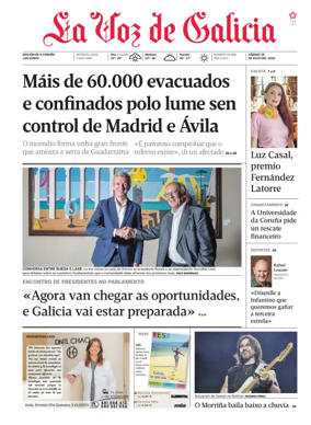 Cover of La Voz de Galicia (A Coruna)