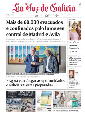 Cover of La Voz de Galicia (Ferrol)