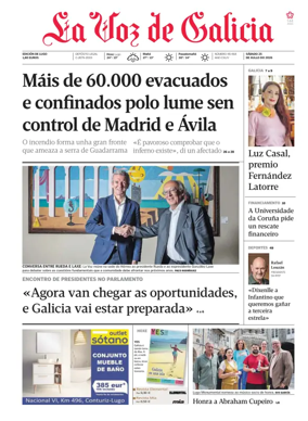 Cover of La Voz de Galicia (Lugo)