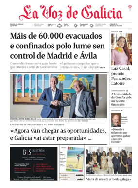 Cover of La Voz de Galicia (Ourense)