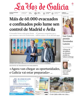 Cover of La Voz de Galicia (Pontevedra)