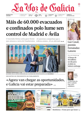 Cover of La Voz de Galicia (Vigo)