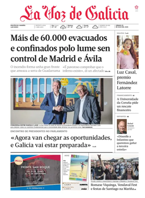 Cover of La Voz de Galicia (Viveiro)