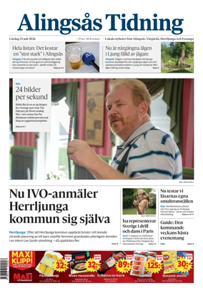Cover of Alingsas Tidning