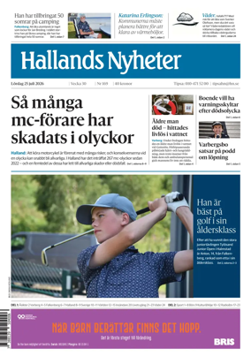 Cover of Hallands Nyheter
