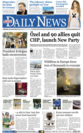 Cover of Hurriyet Daily News & Economic Review
