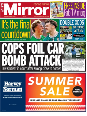 Cover of Daily Mirror (Northern Ireland)