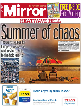 Cover of Daily Mirror
