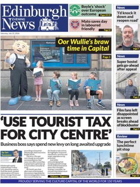 Cover of Edinburgh Evening News