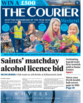Cover of The Courier & Advertiser (Perth and Perthshire Edition)