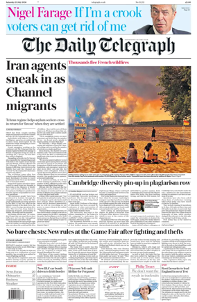 Cover of The Daily Telegraph - Saturday