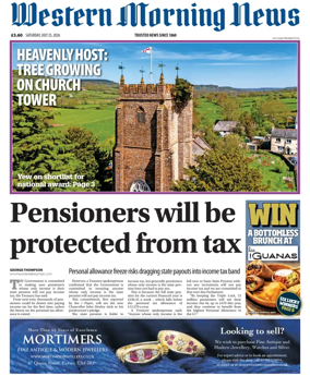 Cover of Western Morning News (Saturday)