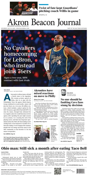 Cover of Akron Beacon Journal