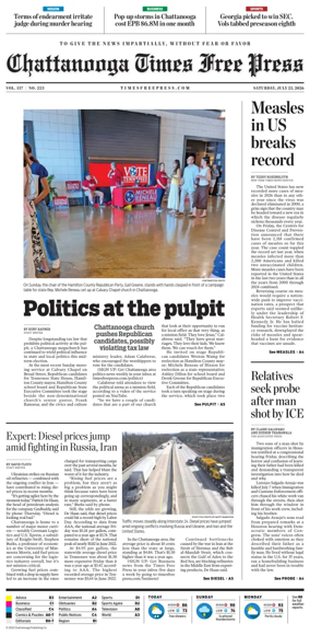 Cover of Chattanooga Times Free Press