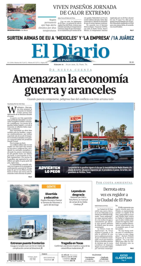 Cover of El Diario de El Paso