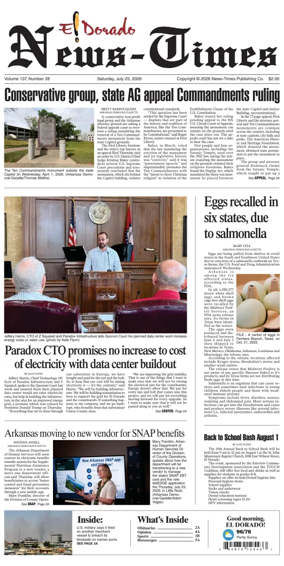 Cover of El Dorado News-Times (VCID - Camden News)