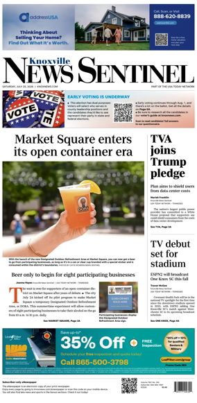 Cover of Knoxville News Sentinel