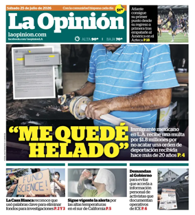 Cover of La Opinion