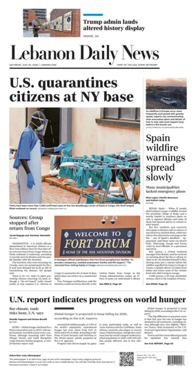 Cover of Lebanon Daily News