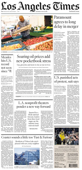 Cover of Los Angeles Times