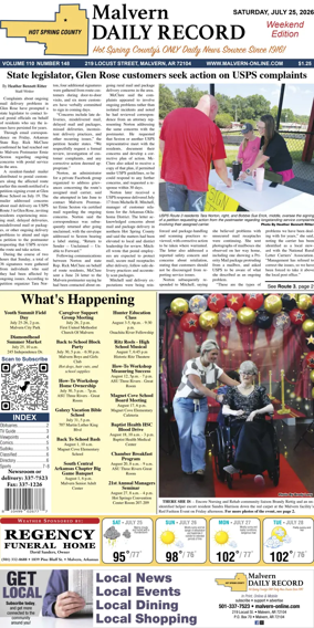 Cover of Malvern Daily Record