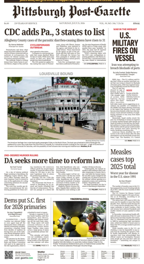 Cover of Pittsburgh Post-Gazette