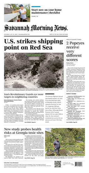 Cover of Savannah Morning News