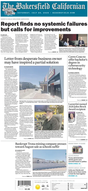 Cover of The Bakersfield Californian