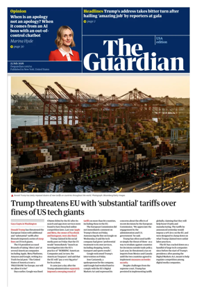 Cover of The Guardian (USA)