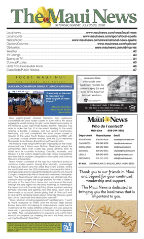 Cover of The Maui News - Weekender