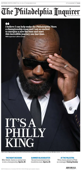 Cover of The Philadelphia Inquirer