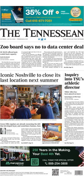 Cover of The Tennessean