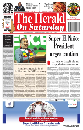 Cover of The Herald (Zimbabwe)