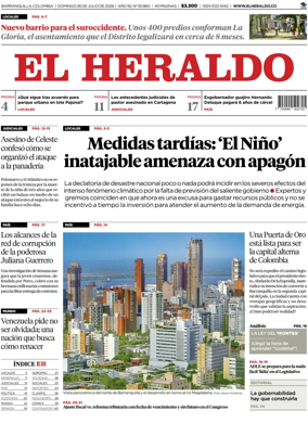 Cover of El Heraldo (Colombia)