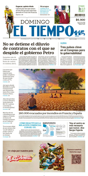 Cover of El Tiempo (Bogota)