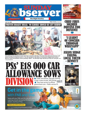 Cover of Sunday Observer (Eswatini)