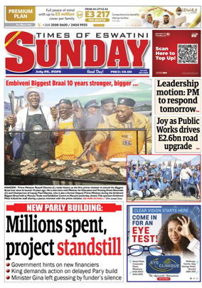 Cover of Times of Eswatini Sunday
