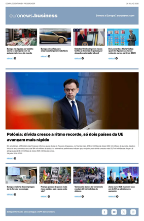 Cover of Euronews Business (Portuguese)