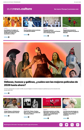 Cover of Euronews Culture and Sport (Spanish) Compiled Edition