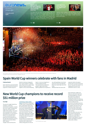 Cover of Euronews World Cup
