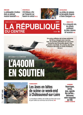 Cover of La Republique du Centre (Orleans - Loiret))
