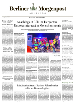 Cover of Berliner Morgenpost am Sonntag