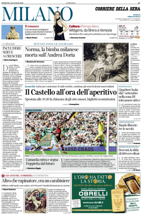 Cover of Corriere della Sera (Milano)