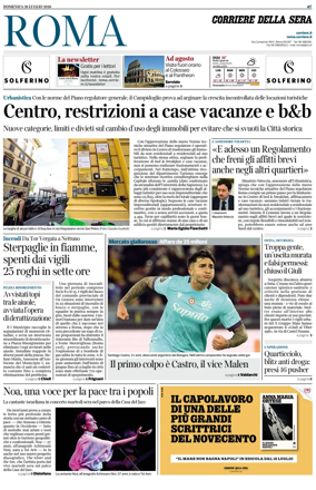 Cover of Corriere della Sera (Roma)