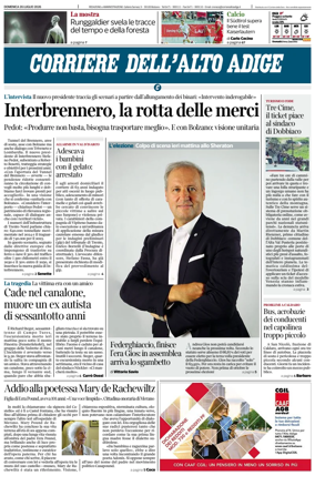 Cover of Corriere dell'Alto Adige