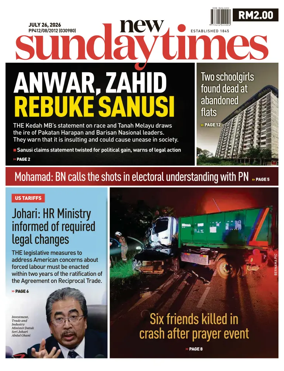 Cover of New Straits Times