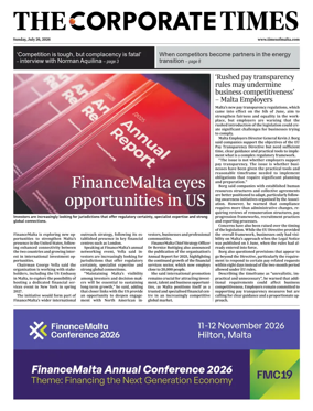 Cover of The Corporate Times (Malta)