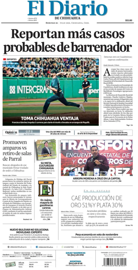 Cover of El Diario de Chihuahua
