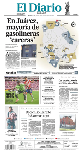 Cover of El Diario de Juarez