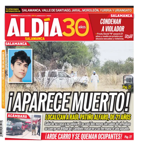 Cover of Periodico Al Dia (Salamanca)